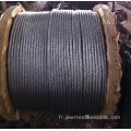 Corde en acier 6x19 avec fibre et noyau en acier